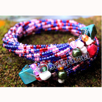 Bracelet, Made From Glassbeads With Shell