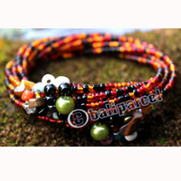 Bracelet, Made From Glassbeads With Shell