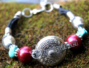 Bracelet, Made From Metal With Beads