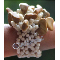 Ring, Made From Glassbeads With Stone