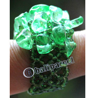 Ring, Made From Glassbeads With Stone