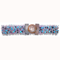 Belt, Handmade From Glassbeads With Stone