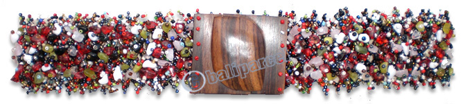 Belt, Handmade From Glassbeads With Stone