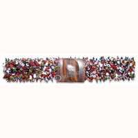 Belt, Handmade From Glassbeads With Stone