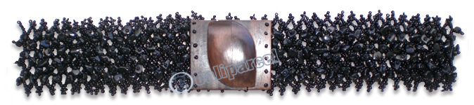 Belt, Handmade From Glassbeads With Stone