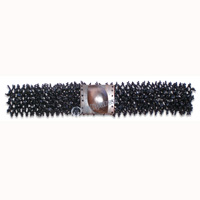 Belt, Handmade From Glassbeads With Stone