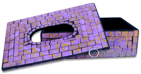 Tissue Holder, Handmade From Mosaic Glass 