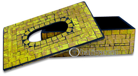 Tissue Holder, Handmade From Mosaic Glass 