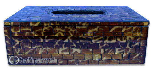 Tissue Holder, Handmade From Mosaic Glass 