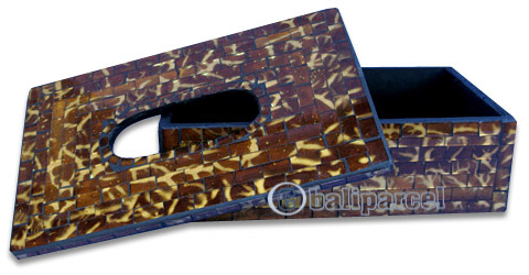 Tissue Holder, Handmade From Mosaic Glass 