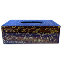 Tissue Holder, Handmade From Mosaic Glass 