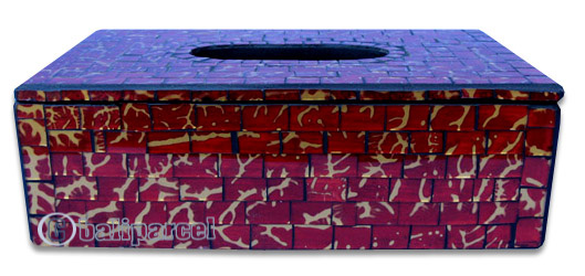 Tissue Holder, Handmade From Mosaic Glass 
