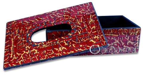 Tissue Holder, Handmade From Mosaic Glass 