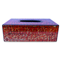 Tissue Holder, Handmade From Mosaic Glass 