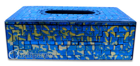 Tissue Holder, Handmade From Mosaic Glass 