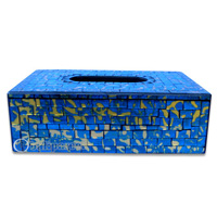 Tissue Holder, Handmade From Mosaic Glass 