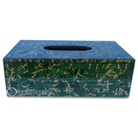 Tissue Holder, Handmade From Mosaic Glass 