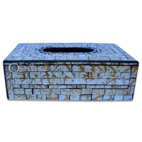 Tissue Holder, Handmade From Mosaic Glass 