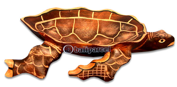 Wooden Turtle, Hand Carved From Albesia Wood