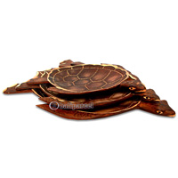 Wooden Turtle, Handcarved From Albesia Wood