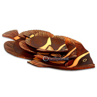 Wooden Fish, Handcarved From Albesia Wood