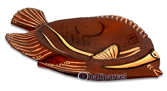 Wooden Fish, Hand Carved From Albesia Wood