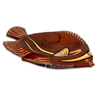 Wooden Fish, Hand Carved From Albesia Wood