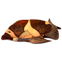 Wooden Fish, Hand Carved From Albesia Wood