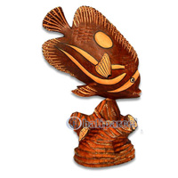 Wooden Tropical Fish, Handcarved From Albesia Wood