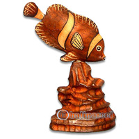 Wooden Tropical Fish, Handcarved From Albesia Wood