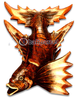 Wooden Tropical Fish, Handcarved From Albesia Wood