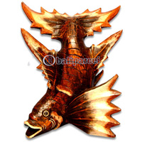 Wooden Tropical Fish, Handcarved From Albesia Wood