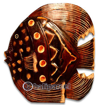 Wooden Tropical Fish, Handcarved From Albesia Wood