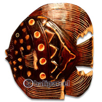 Wooden Tropical Fish, Handcarved From Albesia Wood