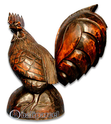 Wooden Chicken, Hand Carved From Albesia Wood