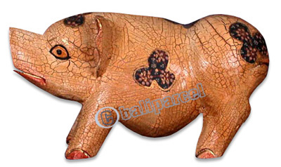 Wooden Chicken, Hand Carved From Albesia Wood