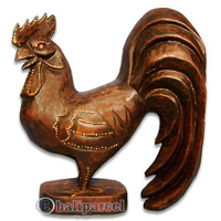 Wooden Chicken, Hand Carved From Albesia Wood