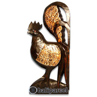 Wooden Chicken, Hand Carved From Albesia Wood