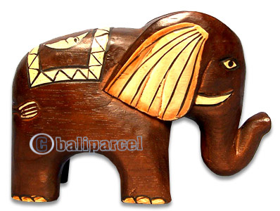 Wooden Elephant, Handcarved From Albesia Wood