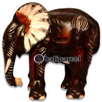 Wooden Elephant, Handcarved From Albesia Wood
