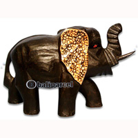 Wooden Elephant, Handcarved From Albesia Wood