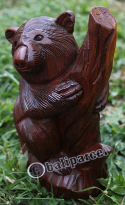 Wooden Koala, Hand Carved From Suar Wood