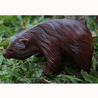 Wooden Wombat, Handcarved From Suar Wood