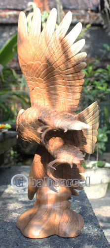 Flying Wooden Owl Handcarved From Suar Wood.