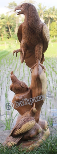 Wooden Eagle Handcarved From Suar Wood