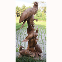 Wooden Eagle Handcarved From Suar Wood