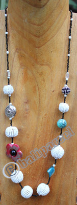 Necklace, Made From Resin With Beaded Balls