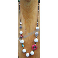 Necklace, Made From Resin With Beaded Balls