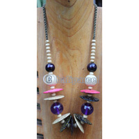 Necklace, Made From Glass And Sono Wood