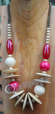 Necklace, Made From Glass And Sono Wood